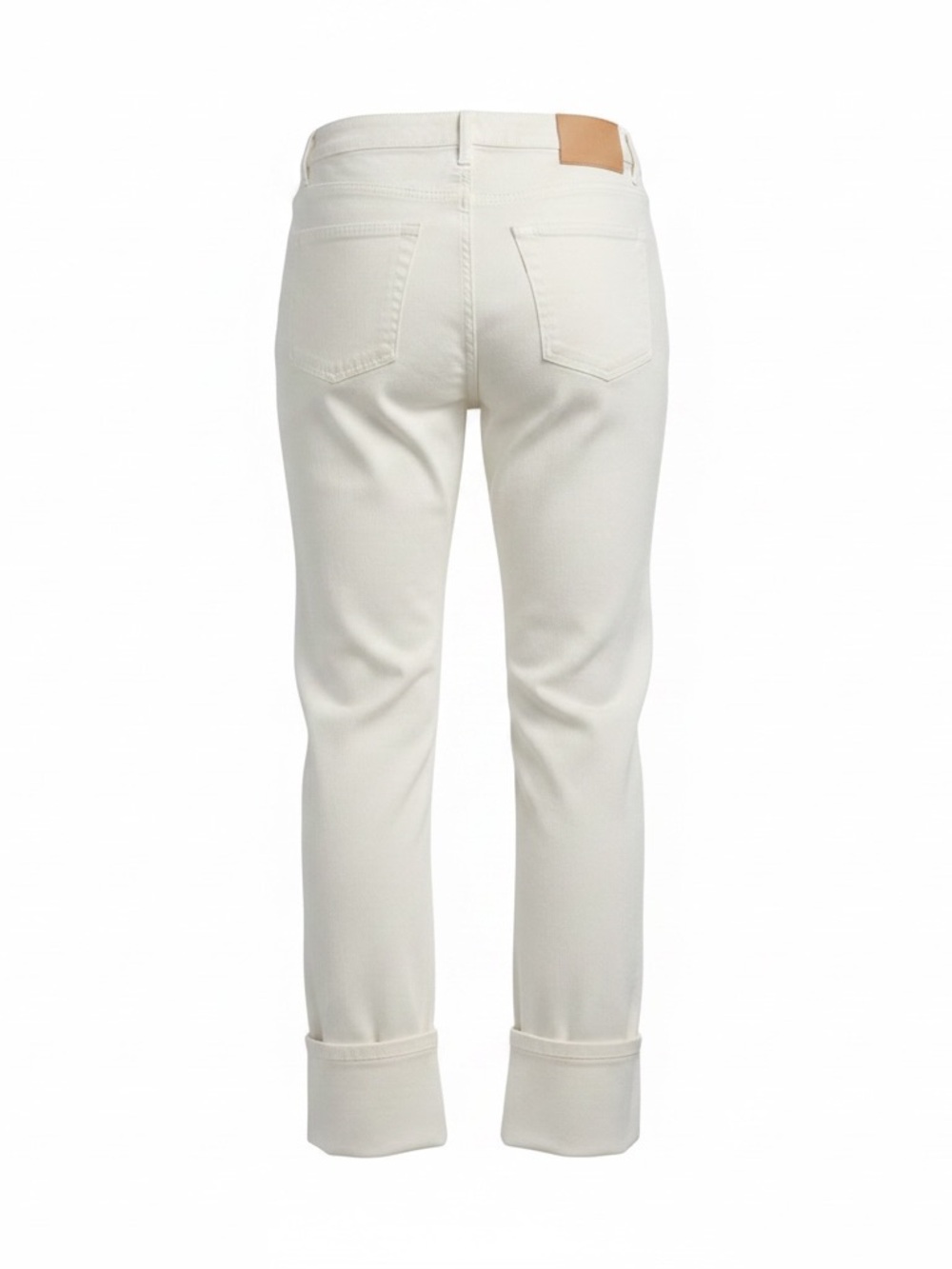 NEW FRYE Women White Rolled Straight High Rise Denim Jeans Sz 8/29